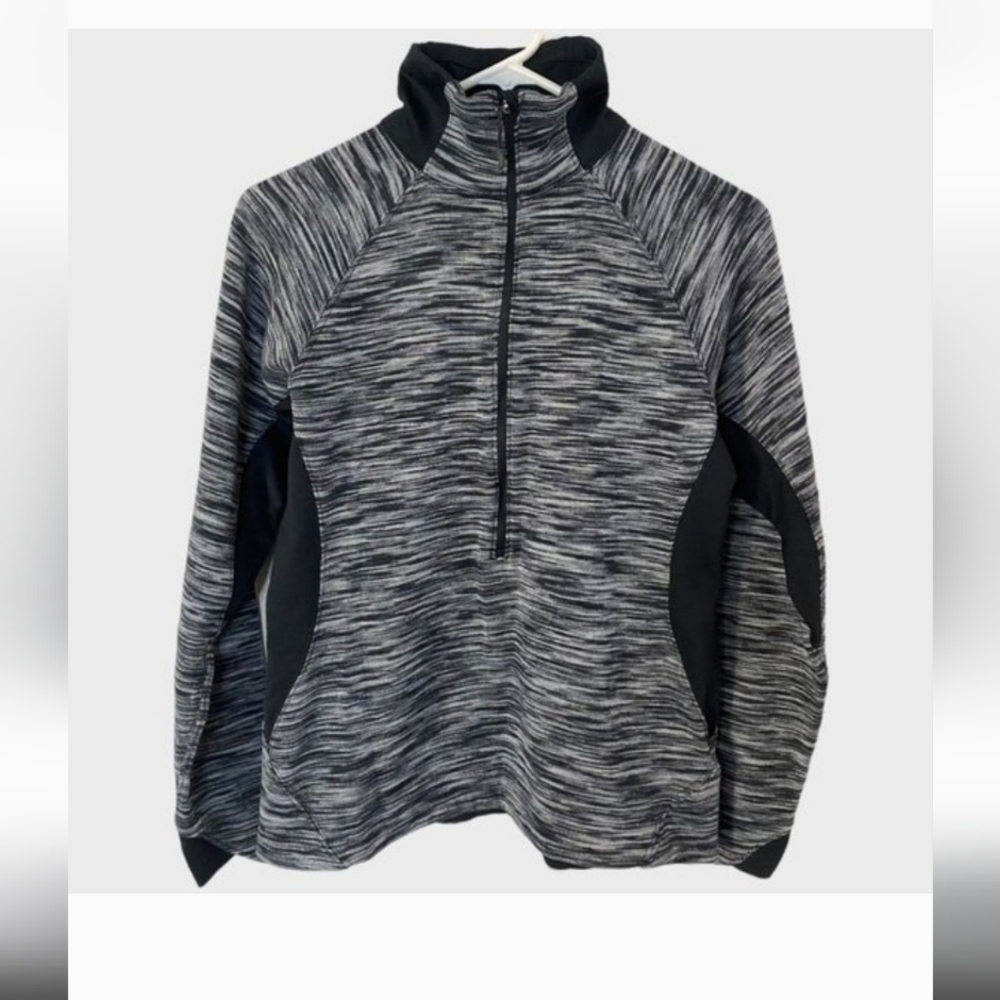 Columbia Women's Gray and Black Quarter-Zip Pullover